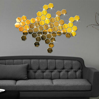 #ad #ad 10Pcs Acrylic Wall Sticker 3D Creative Unique Mirrored DIY Clean Home Decoration $1.23