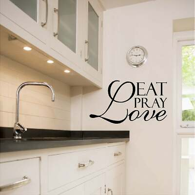 #ad EAT PRAY LOVE Home Wall Art Decal Quote Words Lettering Decor DIY Sticker $16.00