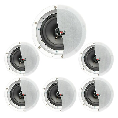#ad 5Core 6x 6.5 Inch In Wall In Ceiling Speaker 2 Way Flush Mount Home Speaker $99.99