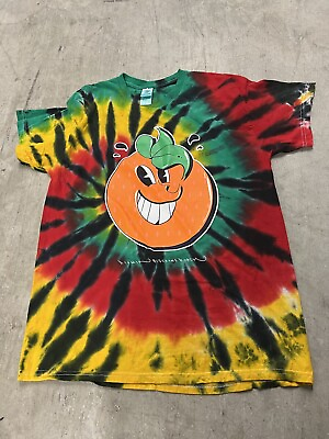 #ad ATOMIKO ATOMIK Orange T shirt New size Large graffiti artist art miami $60.00