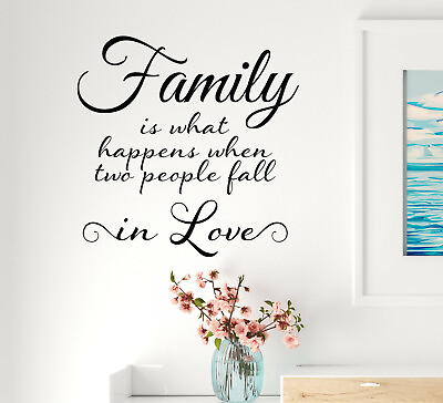 #ad Vinyl Wall Decal Inspiring Quote Family Home Stickers 22.5 in x 22.5 in gz306 $21.00