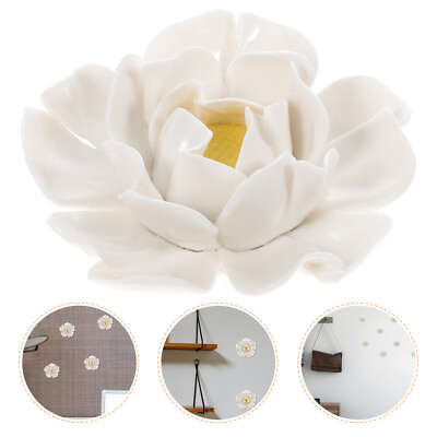 #ad Floral Wall Decor 3D Peony Ceramic Flower Indoor Use Decorations $11.19