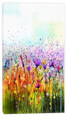 #ad PT10304 28 60 Abstract Cosmos of Colorful Large Flower Canvas Wall Art 28x60 ... $140.69