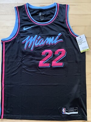 #ad Men#x27;s Jimmy Butler Jersey Miami Vice City Edition Black Mens Size Large $59.99
