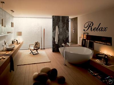 #ad #ad RELAX Home Bathroom Bedroom Vinyl Wall Art Decal Decor $17.28
