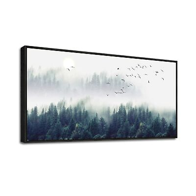 #ad Framed Wall Decor Living Room Large Size Canvas Wall Art For Bedroom Foggy Fo... $168.63