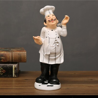 #ad 3D Chef Figurine Statue Cook 10x32cm Spoon Cook $46.79