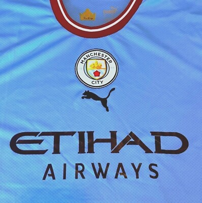 #ad Manchester City Soccer Jersey Home 2022 23 C $30.00