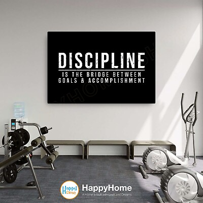 #ad #ad Discipline Definition Wall Art Home Gym Decor Workout Room Fitness Prints P602 $49.35