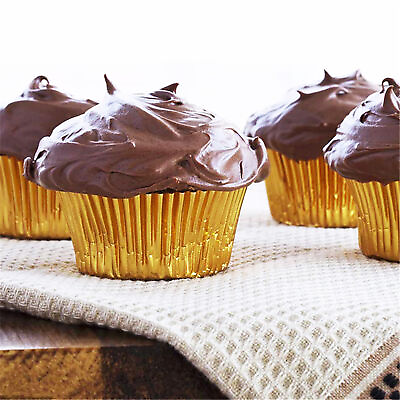 #ad 100pcs Baking Cups Disposable Easy to Use Cupcake Liners Wrappers Versatile $8.45