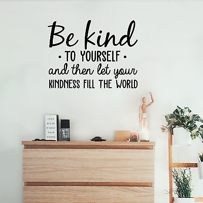 #ad Vinyl Wall Art Decal Be Kind to Yourself 22quot; x 29quot; Motivational Cute Decor $15.99