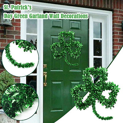#ad St. Patrick#x27;s Day Green Garland Irish Door And Home Wall Decorations Party Fun $8.56