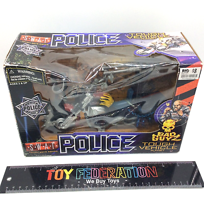 #ad Bad Guyz SWAT POLICE Tough Boys Squad Vehicle Playset 1 18 Open Box $49.99