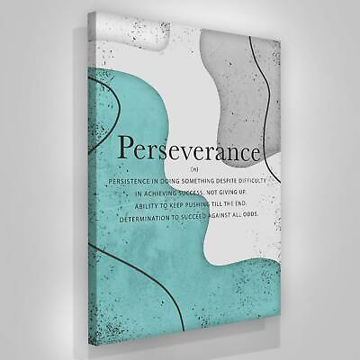 #ad Perseverance Noun Inspirational Wall Art Canvas Print For Office Decor $49.95