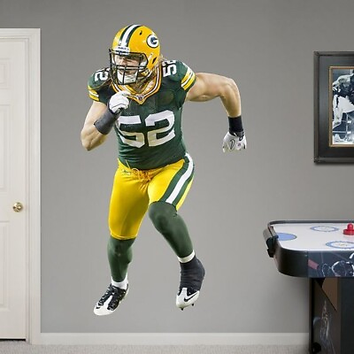 #ad HUGE NFL Fathead Clay Matthews Green Bay Packers 2011 12 20706 Removable Decal $80.00