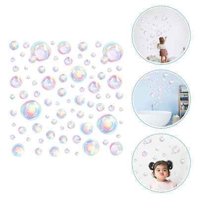 #ad Bubbles Wall Sticker Set for Bedroom Removable Cartoon Decals $10.21