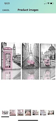#ad #ad Paris Decor for Bedroom Pink Paris Theme Girls Bedroom Decor Eiffel Tower 12x16 $30.00