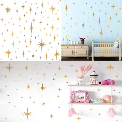 #ad Star Wall Stickers Girls Room Wall Decals 116 Pcs Sparkle Wall Sticker New $16.48