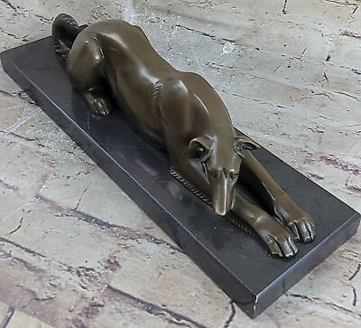 #ad Art Deco Greyhound Dog Bronze Sculpture Museum Quality Figurine Figure Decor $154.50