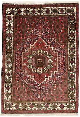 #ad Scarlet Red Floral Design Handmade 3X5 Bidjar Oriental Rug Small Kitchen Carpet $542.38