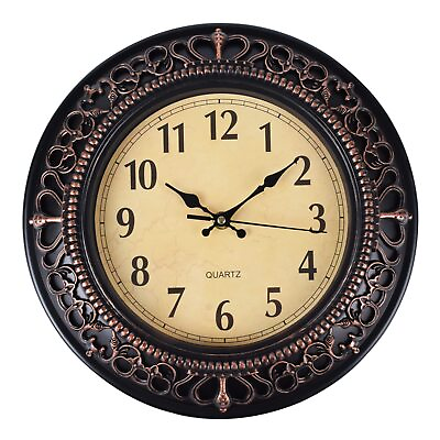 #ad Wall Clock for Living Room Decor Large Battery Operated12 Inches Round Bathroom $19.69