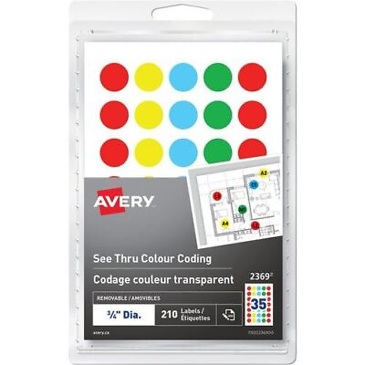 #ad Avery® See Thru Removable Colour Coding Labels AVE2369 $5.99