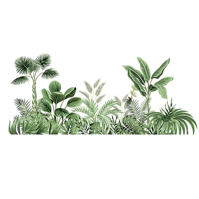 #ad Creative Green Plants Wall Stickers for Living Room and Bedroom Decoration $11.66
