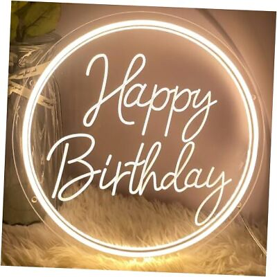 #ad Happy Birthday Neon Sign For Wall Decor 3D Art Carving Design happy birthday $47.98