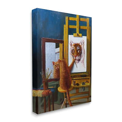 #ad Funny Painting Stretched Canvas Wall Art 16 x 1.5 x 20 $21.34