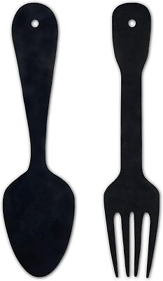 #ad Large Fork and Spoon Metal Wall Decor Set of 2 Kitchen Wall Decors for Home D $28.55