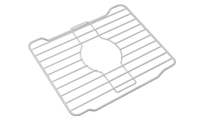 #ad Small Kitchen Dish White Sink Protector Mat Vinyl Coated Steel Durable Dry Rack $14.57