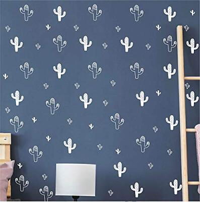 #ad Melissalove 92pcs Set Cactus Wall Stickers for Kids Room DIY Vinyl Wall White $18.83
