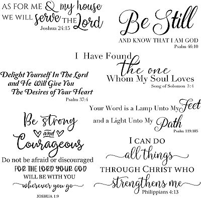 #ad Bible Verse Wall Stickers Inspirational Quote Wall Decals Religious Wall Sticker $22.43
