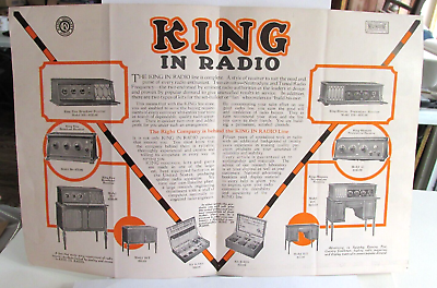 #ad 1920s FORT WAYNE INDIANA In. Wayne Hardware Co KING RADIO Advertising Brochure $11.01