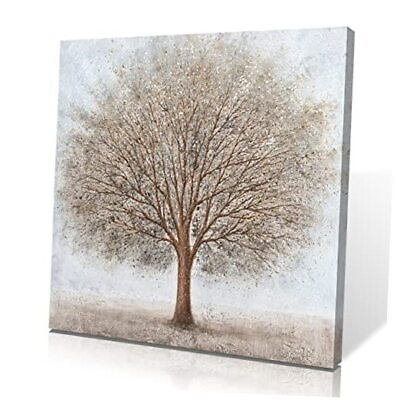 #ad Abstract Tree of Life Painting Tree Canvas Wall Art for 12quot;x12quot; Golden Tree $26.41
