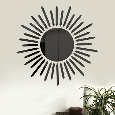 #ad 3D Mirror Sunflower Wall Sticker Art Removable Acrylic Decal Home Room DIY Decor AU $7.79