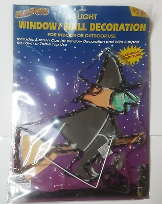 #ad Halloween Witch 50 Light Large Window Wall Decoration in the Original Packaging $19.59