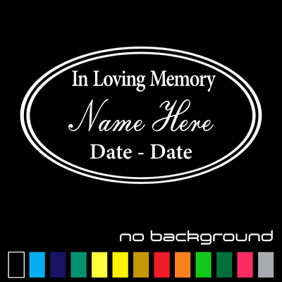 #ad In loving Memory Sticker Vinyl Decal Custom Remembrance Personalized Car Window $7.15