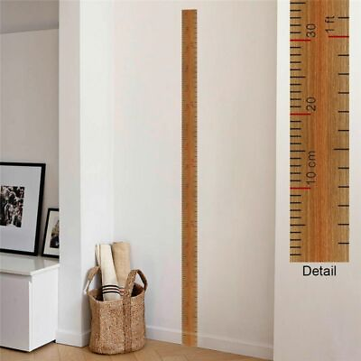 Wall Sticker For Kids Room Ruler Design Height Measure Growth Chart Poster Decor $8.55
