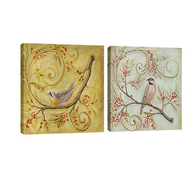 #ad Birds and Flower Canvas Prints Wall Art Blooming Trees Pictures by Floral Oil... $25.49