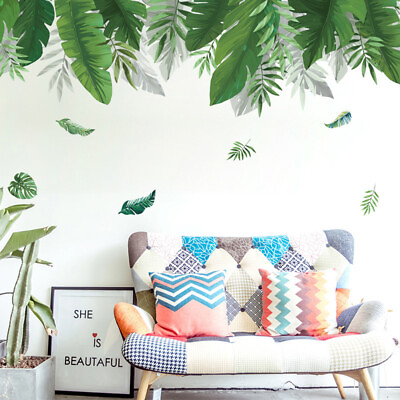 #ad #ad Greenery Leaf Vine Stickers Home Livingroom Nursery Wall Art Mural Decals Decor $9.20