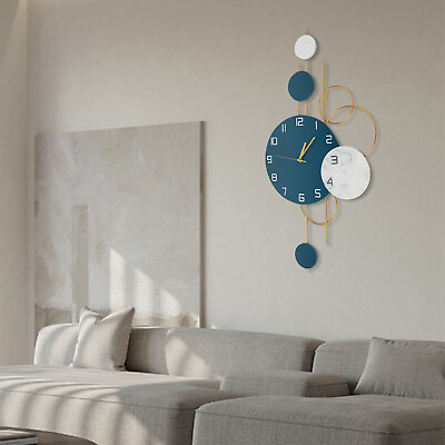 #ad #ad Modern Nordic Large Wall Clock 3D Creative Clock Wall Living Room Home Art Decor $51.87