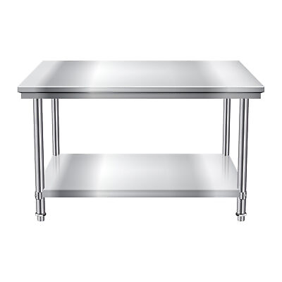 #ad Stainless Steel 60x50x80 NSF Commercial Kitchen Work Prep Table with Backsplash $87.47