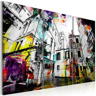 #ad CITY COLORFUL Canvas Wall Art Framed Print Picture 020101 162 $59.99