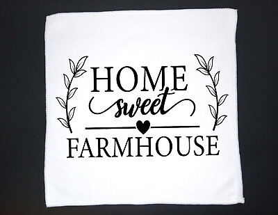 #ad Farmhouse theme Dish Towel 12x12 FREE shipping hand towels tea towel choice $10.12