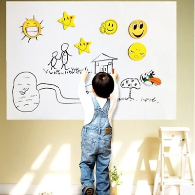#ad White Wall Sticker Removable Home Office Whiteboard Sticker for Kids Play Study $6.44