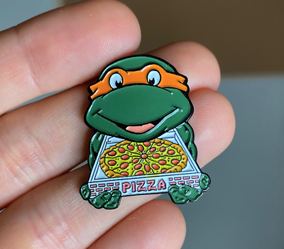 Teenage Mutant Ninja Turtle TMNT It#x27;s Pizza Time 1.25quot; Enamel Pins Set of 4 $12.00