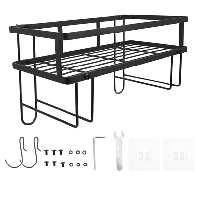 #ad Carbon Steel Toilet Rack Hanging Shelves for Wall over The mounted $33.99