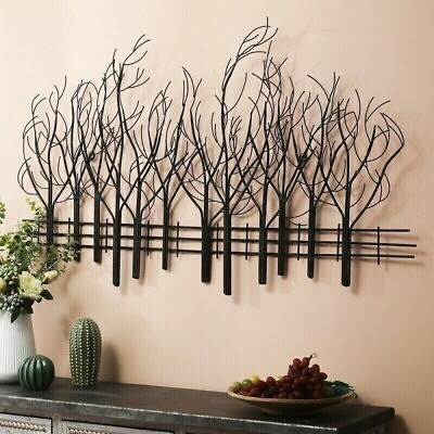 #ad Farmhouse Wall Decor Metal Country Kitchen Dining Living Rm Tree Sculpture 28x48 $136.95