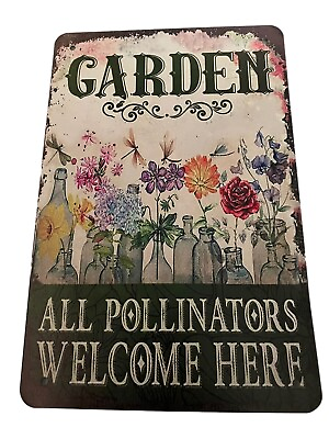 #ad Metal Sign Welcome Funny Garden Decoration Home Wall Art Decor 8x12in $14.99